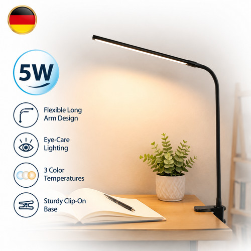 Tischlampe led klemmleuchte - tischlampe, led-klemmleuchte