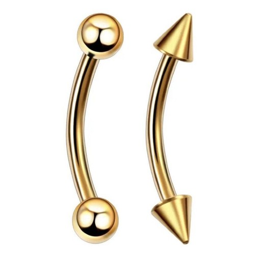 6mm 16mm banana piercing gold - piercing,