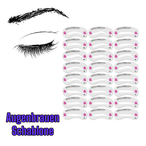 24x augenbrauen schablonen - 24x,