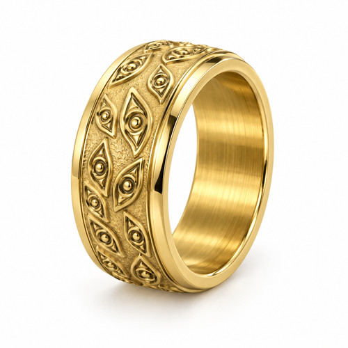 Edelstahl ring augen muster - ring,