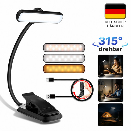 Klemmleuchte led dimmbar usb - klemmleuchte, usb-c